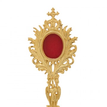 Reliquary in golden brass...