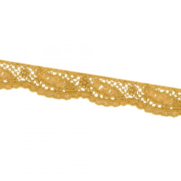 Gold Macramé Lace Trim h 2 cm