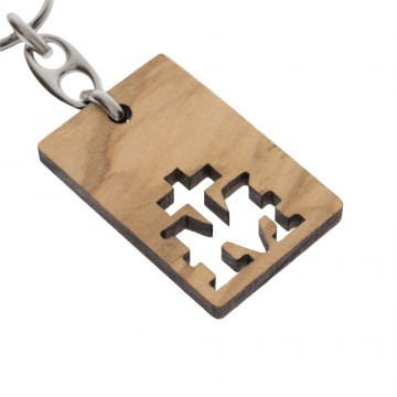 Marian Keychain with Wooden...
