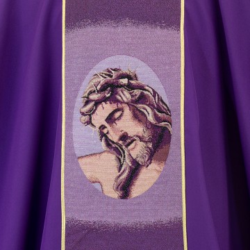 Purple Chasuble with Jesus...