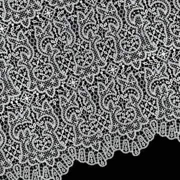 White Macramé Border Trim...