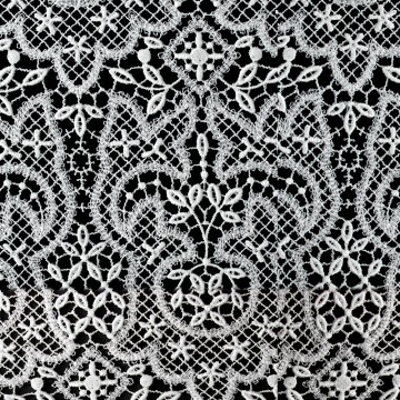 White Macramé Border Trim...