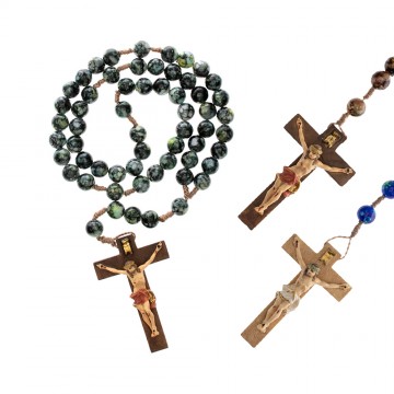 Rosary Beads with Marbled...
