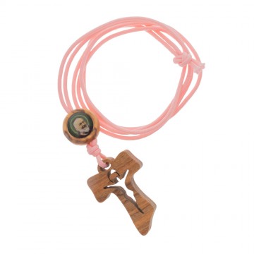 Tau Cross Pendant in Wood...