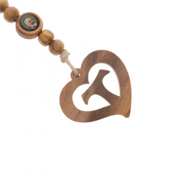 Keychain Saint Pio in Wood...