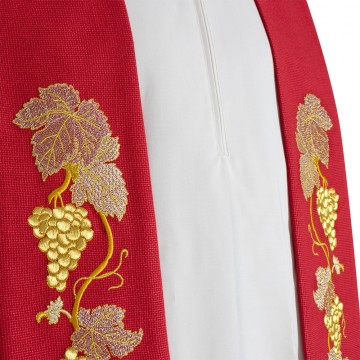 Red Priest Stole in Wool Blend
