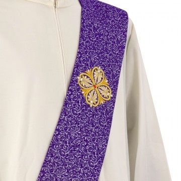 Purple Deacon Stole with...