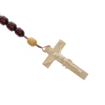 Rosary Necklace in Wood and...
