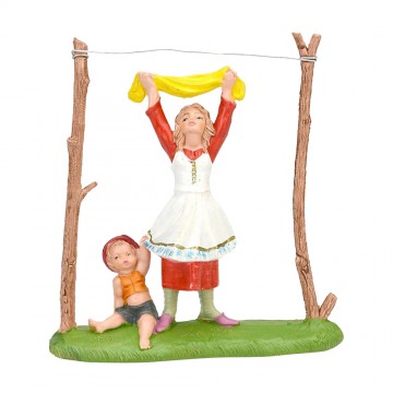 Woman Drying Clothes...