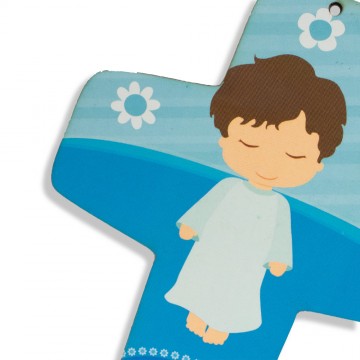 Baptism Cross Boy in MDF Wood