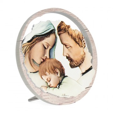 Round Picture in Wood Holy...