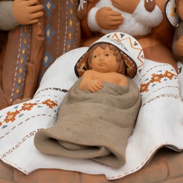 Nativity Scene in Painted...