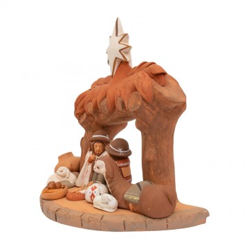 Hut with Nativity in...