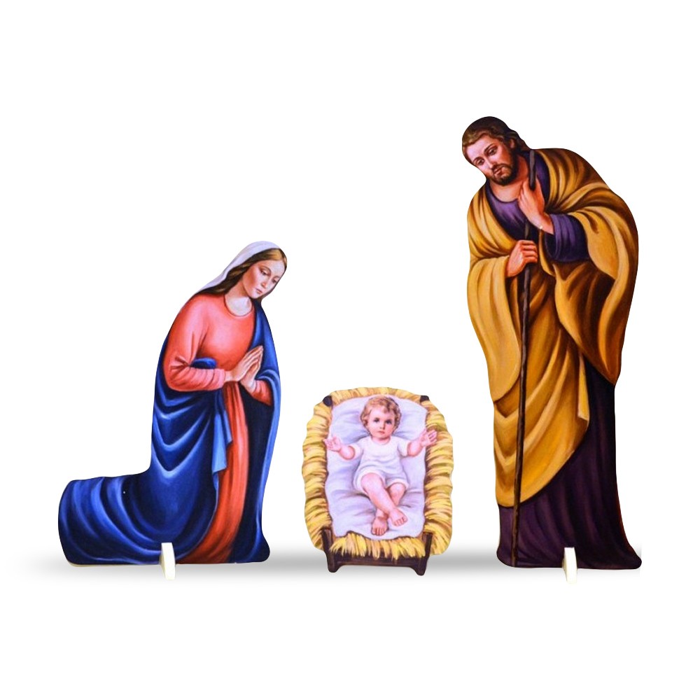 Nativity scene in shaped wood Myriam