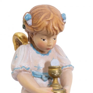 Angel in Wood Light Blue...
