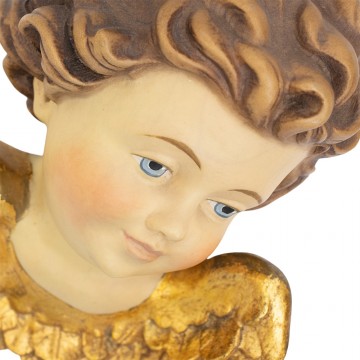 Angel Head in Carved Wood