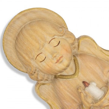 Wall Statue of Angel in Wood