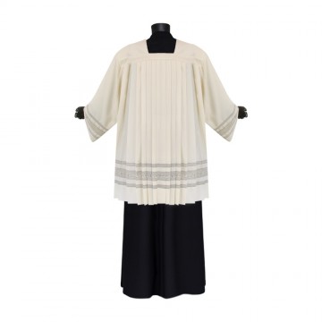 Pleated Surplice Wool Blend