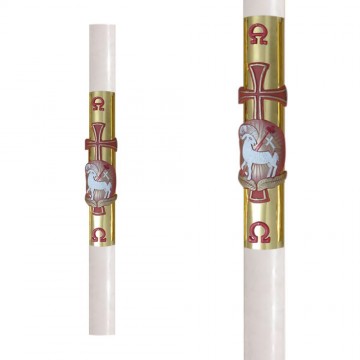 Easter Candle with Gold Leaf