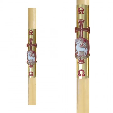 Easter Candle with Gold Leaf