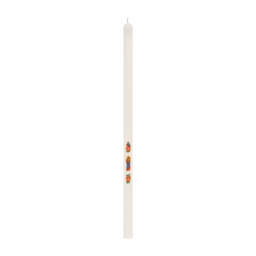 Candle with Decal H 65 cm