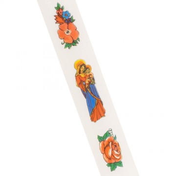 Candle with Decal H 65 cm