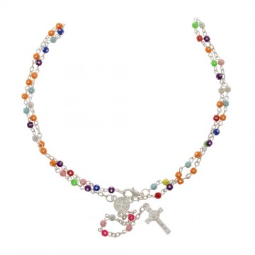 Bottle with Colorful Rosary