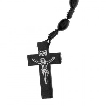 Black Franciscan Rosary in...