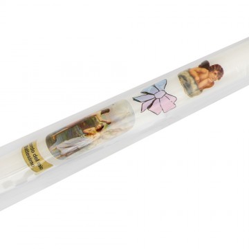 Baptism Candle in White Wax