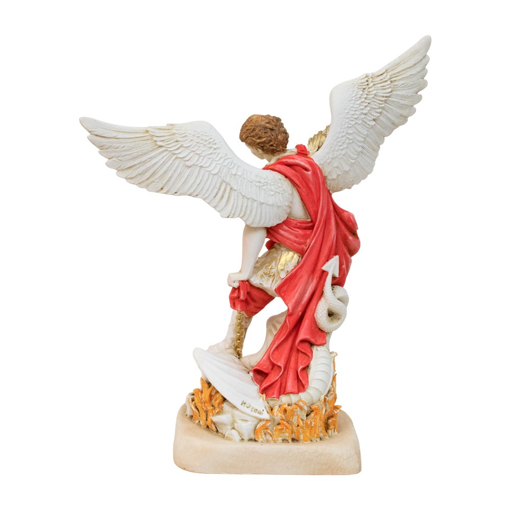 Statue of Saint Michael the Archangel in Colored Resin Myriam