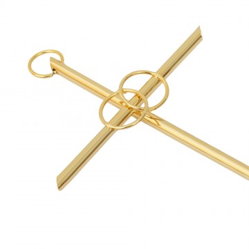 Cross in Golden Metal with...