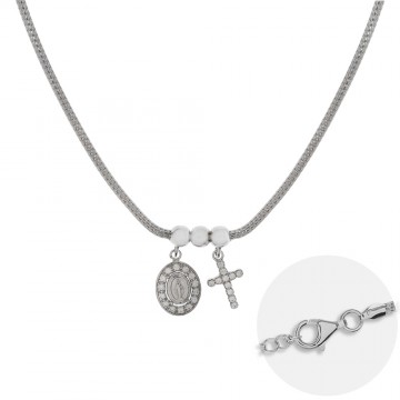 Silver Necklace with Medal...