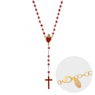 Rosary with Red Crystal...