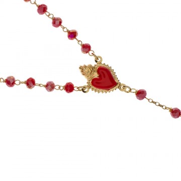 Rosary with Red Crystal...
