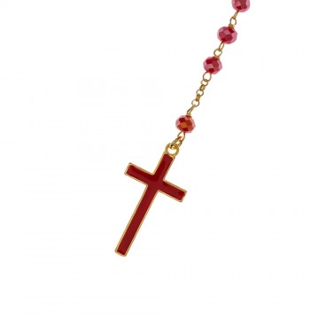 Rosary with Red Crystal...