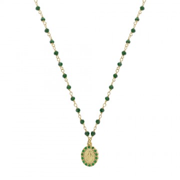 Rosary Necklace in Silver...