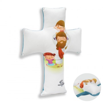 Cross-shaped Pillow Jesus...