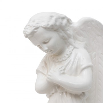 Angel in White Ceramic h 17 cm