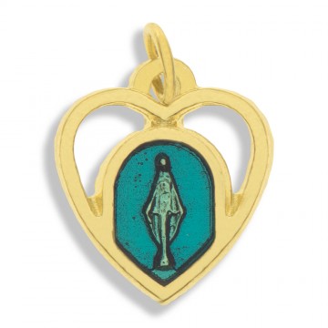 Heart Medal Miraculous Mary...