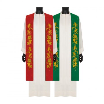 Two-tone Stole Green and Red