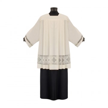 Ivory Surplice with Macramé...