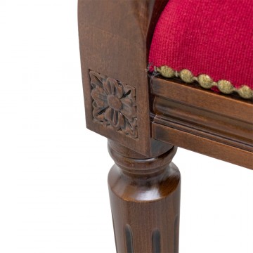 Armchair in Walnut Wood and...