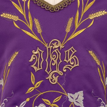 Purple Roman Chasuble with...