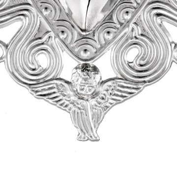 Ex-voto Heart in Silver Metal