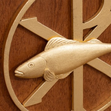 Ambo in Wood and Gold Leaf