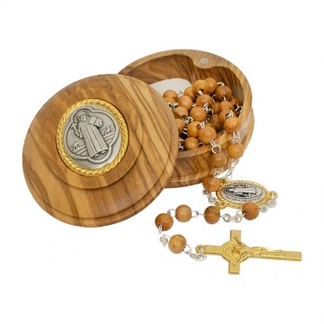 Oval Rosary Case in Wood...