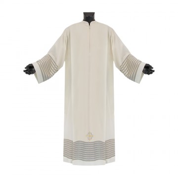 Priest Alb in Wool and Lamé...