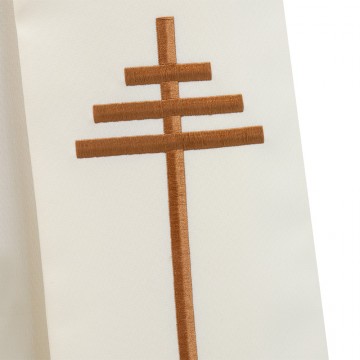 Ivory Stole with Saint...