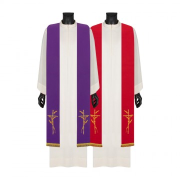 Priest Stole in Red and Purple
