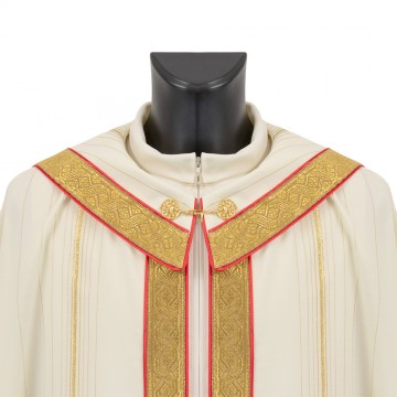 Striped Cope of Ivory Color...